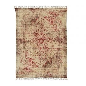 Murry Red cotton chenille plaid rectangle