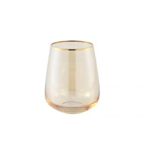 Gold lustre water glass