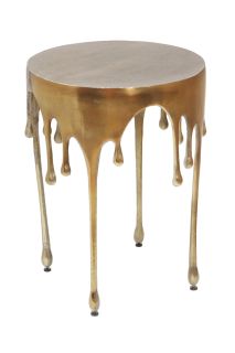 ANT.GOLD 'DRIP' SIDE TABLE